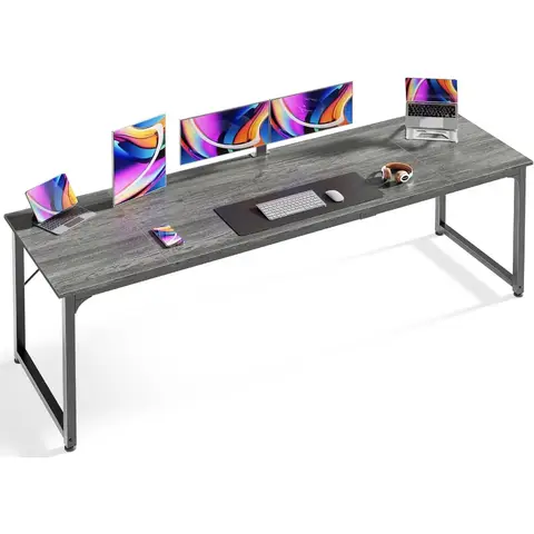 80 Inch Computer Desk for Home Office and Study Large Gaming Desk with Storage Long Simple Work Desk Featuring Metal Frame and