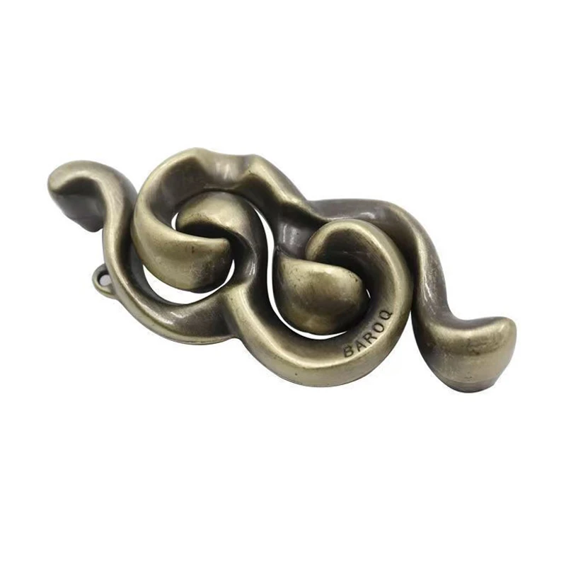 Disentanglement Brain Teaser Metal Puzzle Unlock Interlock Game IQ Test Magic Trick Toys Gifts For Adults Kids Boys Girls
