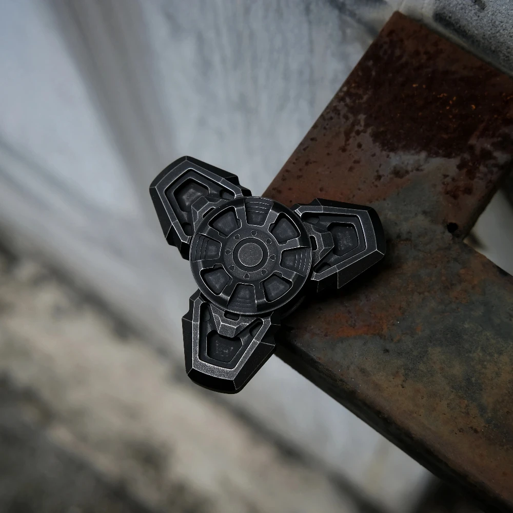 GDSEDC Exia Mitsuba Attack Speed Feel Mechanical Metal Stonewashed Fidget Spinner Desktop Stress Relief Toy