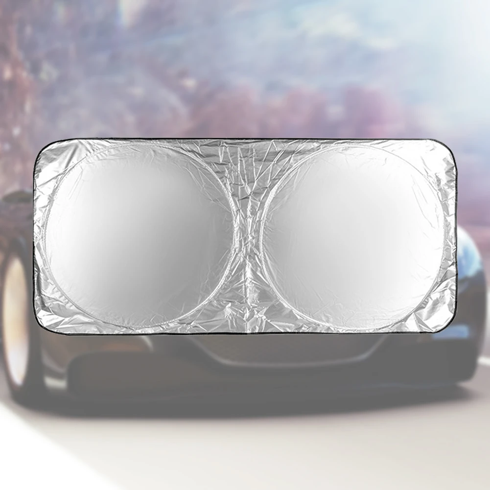 Car Interior Sunshade Heat Insulation Front Rear Car Window Sunshade Silver-coated Cloth For Auto Shading Car Heat Insulation