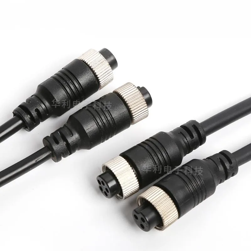 Injection Molded GX12 Aviation Plug Male/Female Extension Cable M12 Pure Copper 2/3/4/6/7P Core Wire for Electrical Connectivity