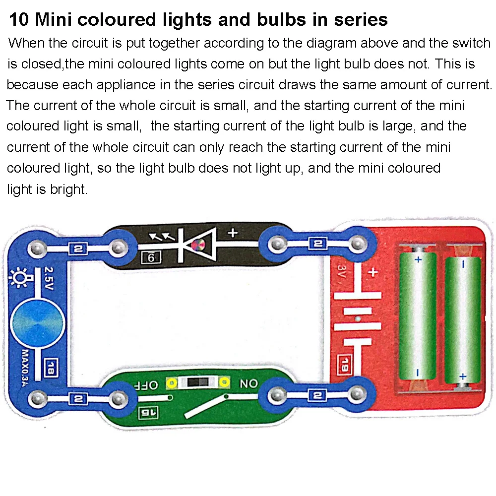 Science Experiments Kits Circuits Electronic For Kids 31 Piece Circuito Electrico niños For Children STEM Toys Science Kits New