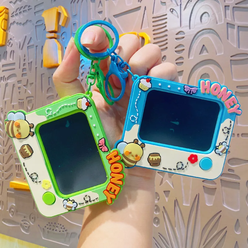 Creative Mini Graffiti Board Keychain Bag Pendant Cute Couple Car Key Chain Pendant Can Draw And Paint Board Children Toys Gifts