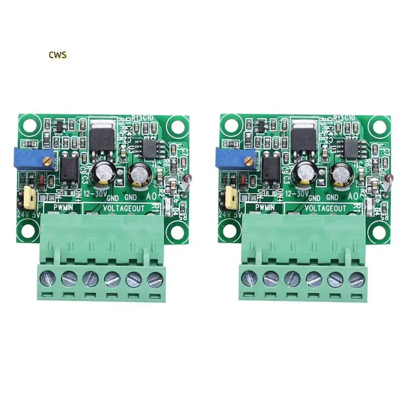 2X 0-5 فولت/0-10 فولت إلى 0-100% جهد الإدخال التناظري إلى PWM وحدة محول الإشارات PLC AD