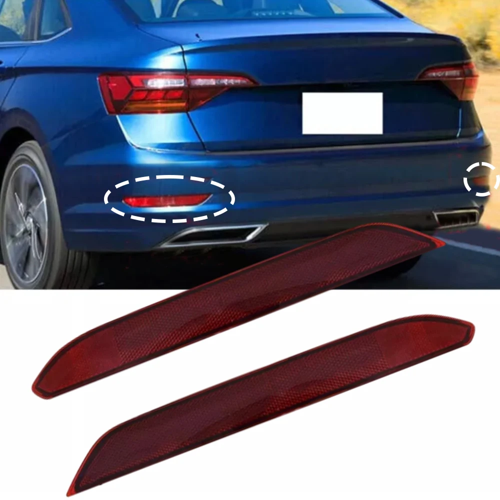 For VW Volkswagen Jetta 2019-2022 17G945105 17G945106 1 Pair Rear Bumper Reflector Light Brake Stop Signal Lamp Accessories