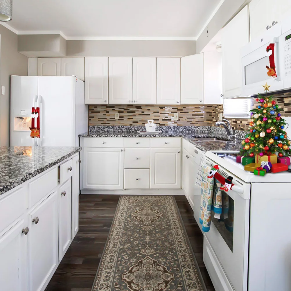 

8Pcs Xmas Fridge Handle Covers Wear Resistant Premium Material Decorative Kitchen Appliance Protector Handle Cover