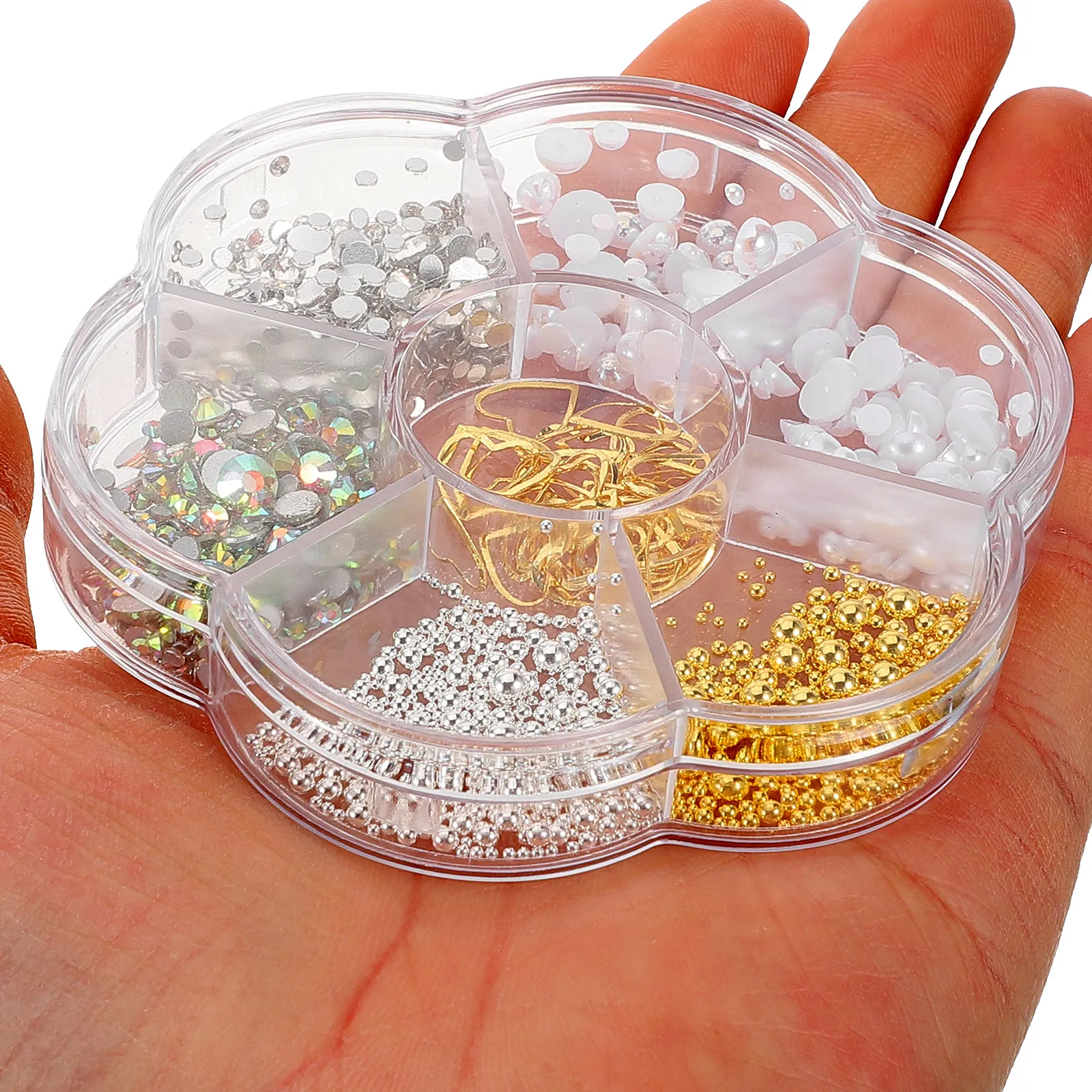 

Pearl Nail Jewelry Decor Kawaii Charms Bulk Love Heart Gems Small Cute for Nails Resin Accessories