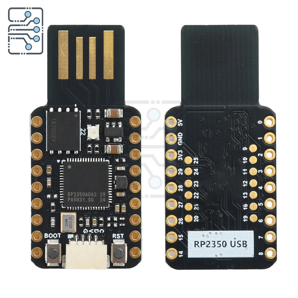 4M/16M USB RP2040/RP2350 Mini Microcontroller Development Board Dual-core Processor RP2350A Applicable to Raspberry Pi