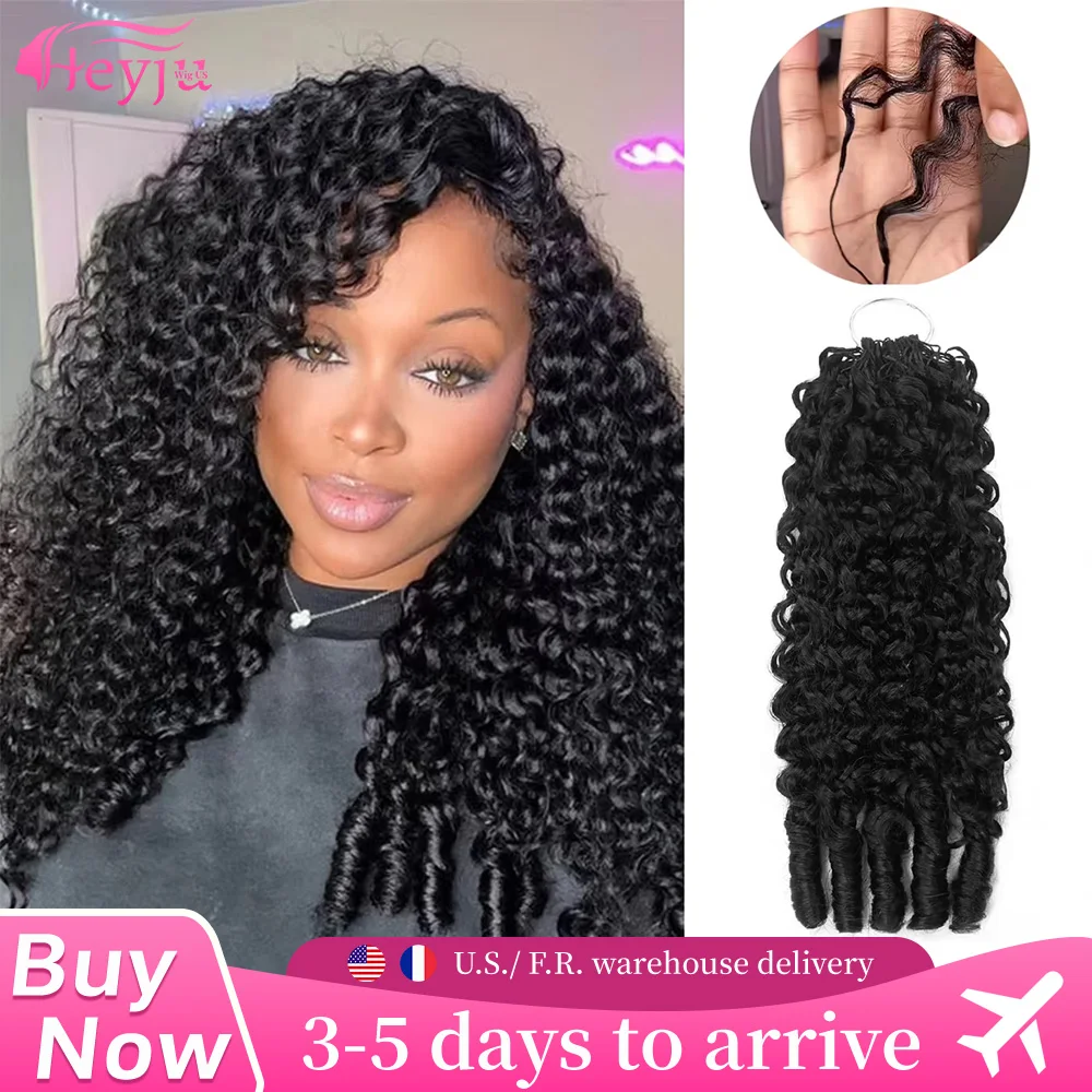 

Pre-Separated Burmese Curly Crochet Human Hair Braiding 30 Inch Knotless Curly Bulk Extensions Natural Black Feather Remy Hair