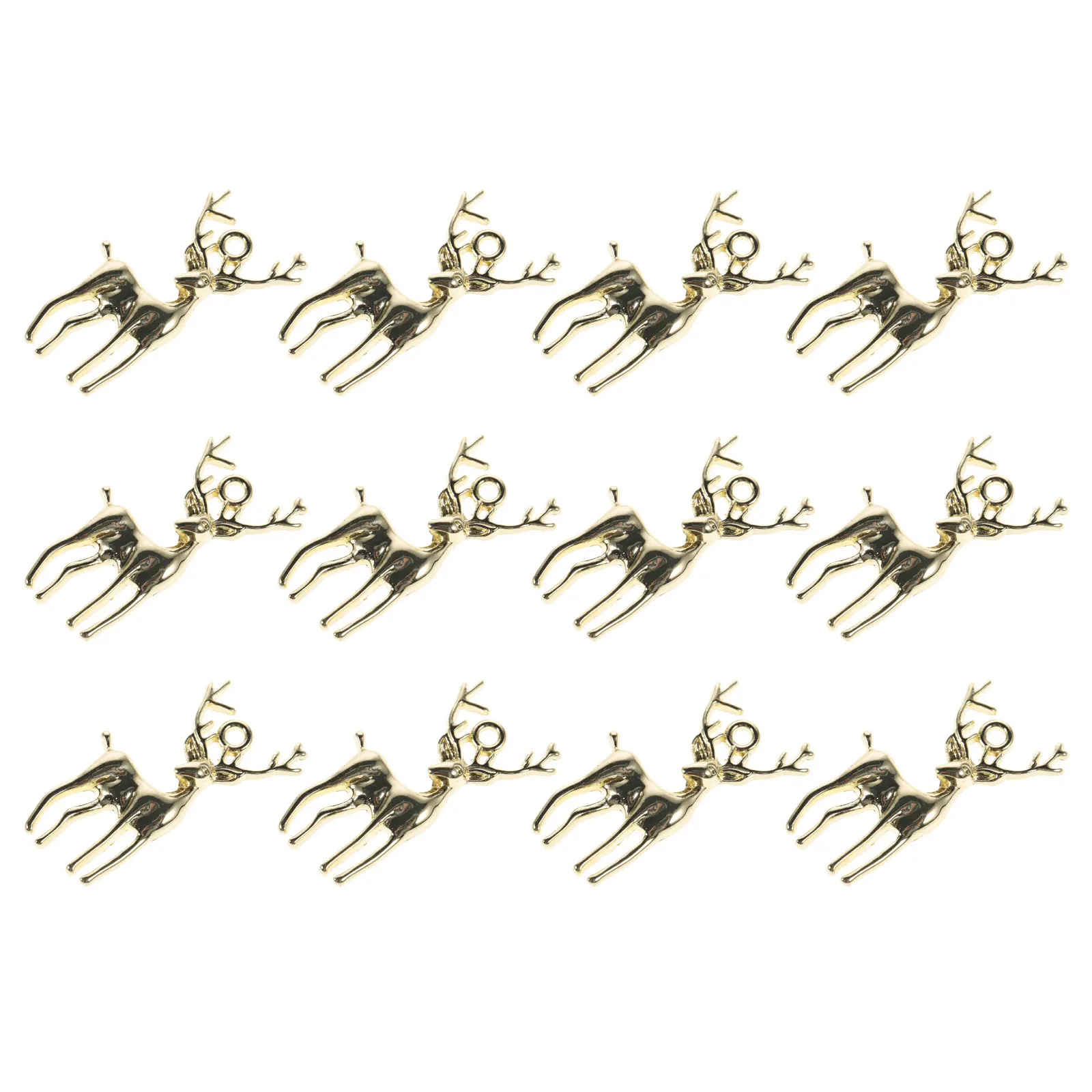

12 pcs Deer Earrings Pendant Sturdy Alloy Lightweight DIY Accessories Jewelry Making Vintage Charms Phone Decor