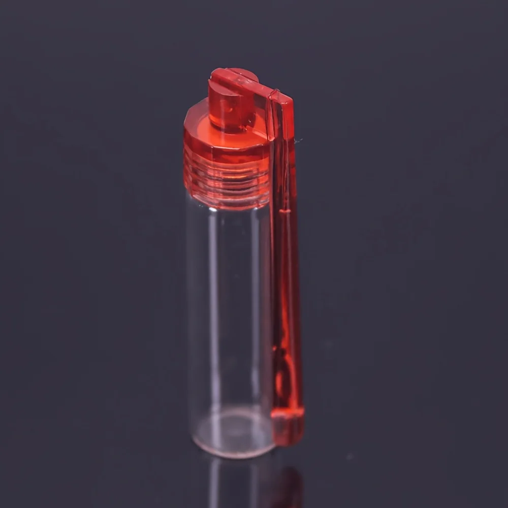 5-Pack Transparent Glass Storage Bottles, Capacity of 6 Ml, 4 Ml, 2.5 Ml, Three Specifications, Multiple Colors of Plastic Lids, Leak-Proof, Moisture-Proof and Mildew-Proof Outdoor Portable Plastic Boxes