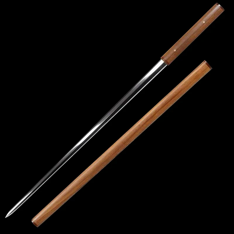 Shirasaya Chinese Sword,Rosewood Sheath With Ox Horn,S7 High Light Mirror 8 sided Swords,Collecting Home Decor Gifts,Non Sharp