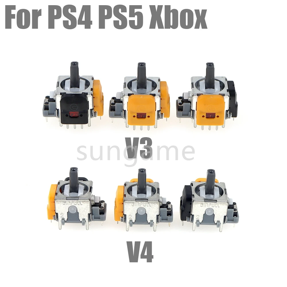 

30pcs V3 V4 Hall Effect Joystick Rocker Orange Potentiometer Analog Sensor Module For PS5 PS4 XBOXONE XBOX Series Controller