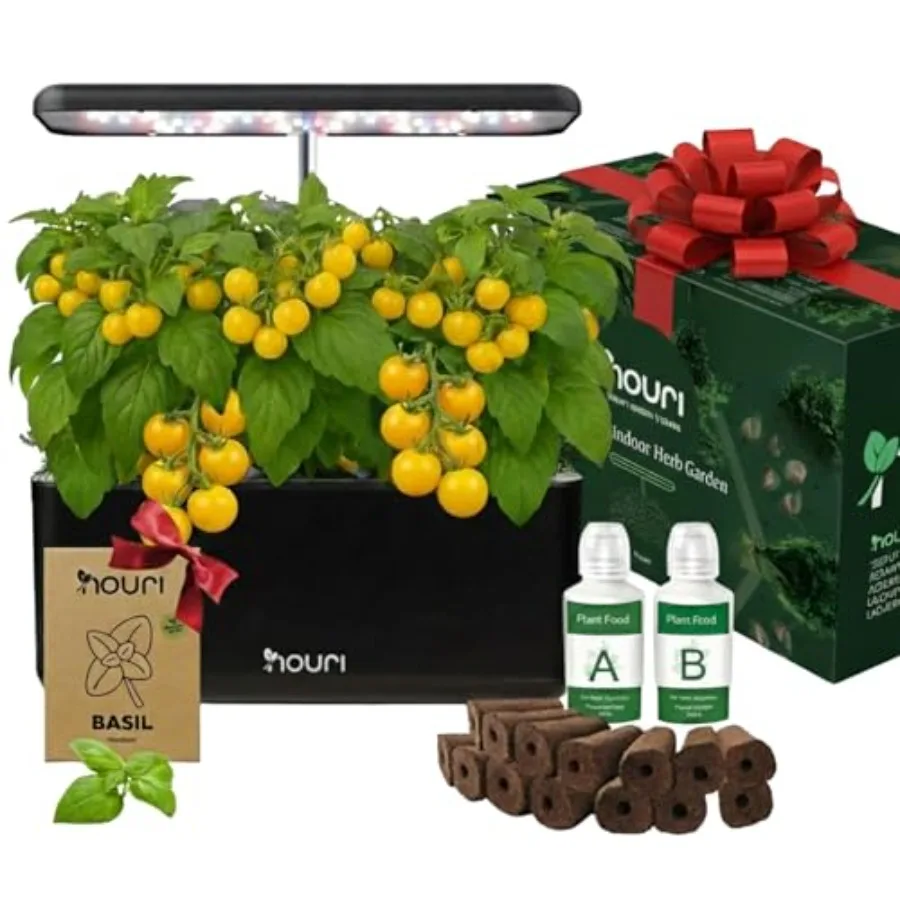 

7 Pod Smart Garden for Home Cooks with Heirloom Basil Hydroponics Growing System Kit LED Grow Lights Indoor Gardening Sys