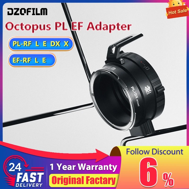 DZOFilm Octopus PL Lens Adapter for Canon RF-Mount FUJIFILM X-Mount Sony E-Mount Leica L Adapter