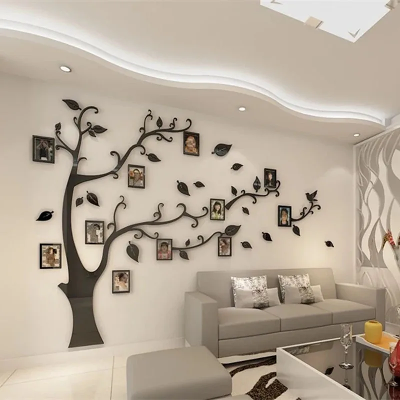 Tree Shape Photo Frame Wall Stickers Home Living Room Bedroom Wall Stickers Sofa TV Background Wall Decoration Stickers