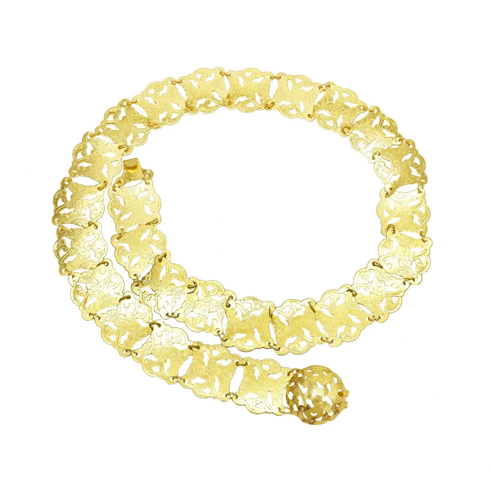 

Traditional Silver Ethnic Style Belt Malaysia Tassel Metal Waist Chain Thailand Traditional Gold Belt Women