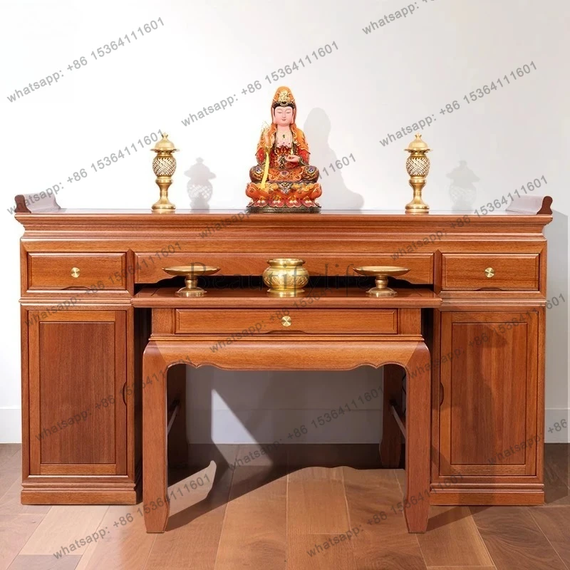 

Worship Table Incense Case Home Solid Wood Buddha Shrine Altar Cabinet Living Room Hall Shrine