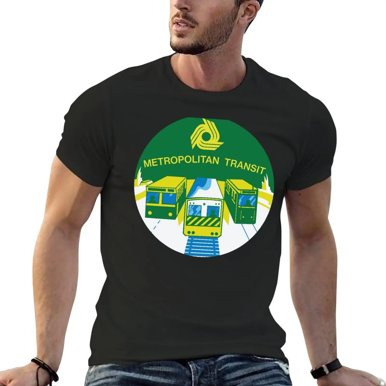 Metropolitan Transit Authority Melbourne Badge T-Shirt plus sizes oversized graphic tee men graphic t shirts