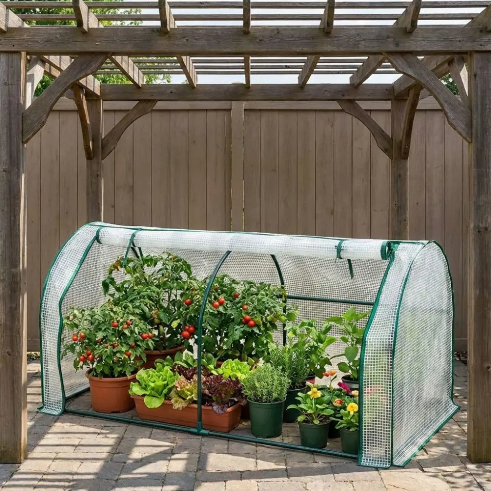 

Прозрачная мини-теплица для растений: водонепроницаемое пластиковое изоляционное покрытие, эффективная защита от птиц, палатка для выращивания растений на заднем дворе