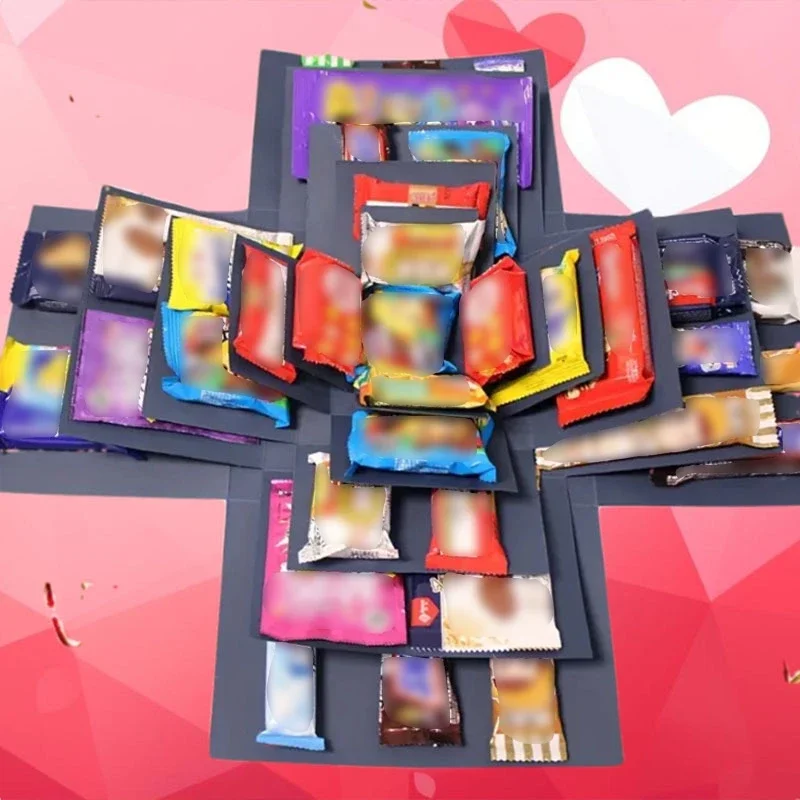 Caja de explosión sorpresa DIY fácil de instalar creativo adecuado como regalo para el día de San Valentín cumpleaños boda y aniversario