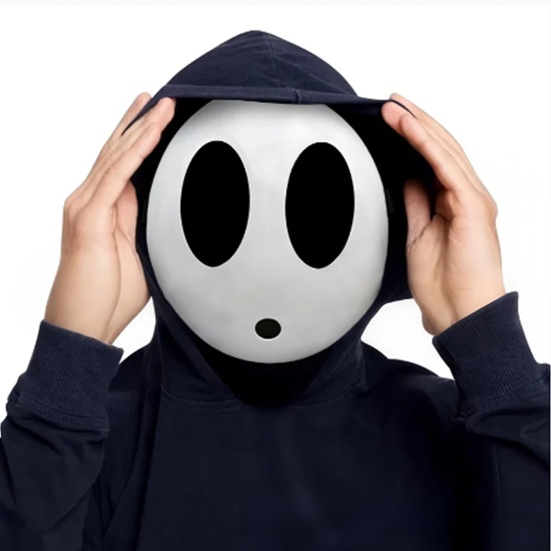 Cute Shy Guy Mask Halloween Cosplay Prop Interesting Styling Face Mask Party Masquerade Accessories Game Character Cosplay Mask view 4