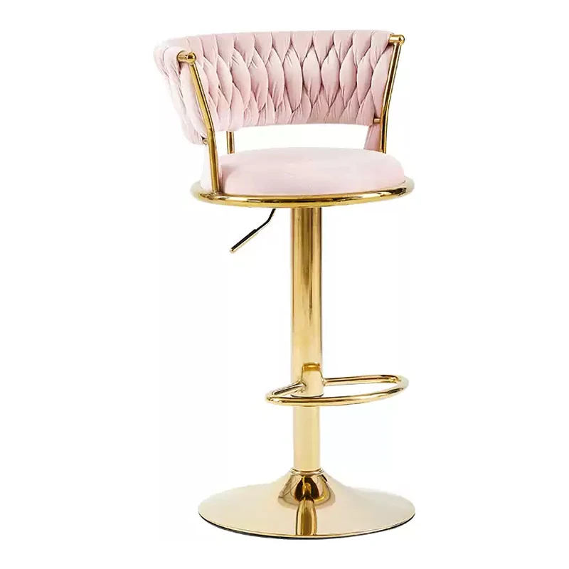 

Modern Luxury Bar Chairs Counter Furniture Rotary Lift High Restaurant Gold Bar Stool