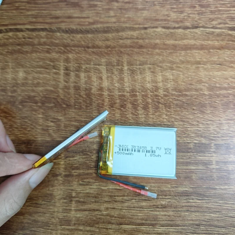 Lipo 3.7V 303450 Li-polymer Battery 500mAh Li Po Lithium Batteries Rechargeable Li-ion Cell for DVD Driving Recorder GPD Monitor