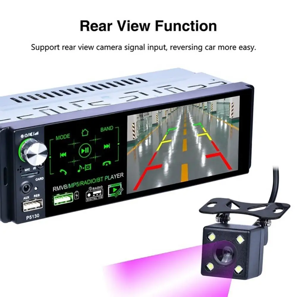 

Hot Sales P5130 4 1 Inch Car Radio Bluetooth MP5 with Rearview Camera