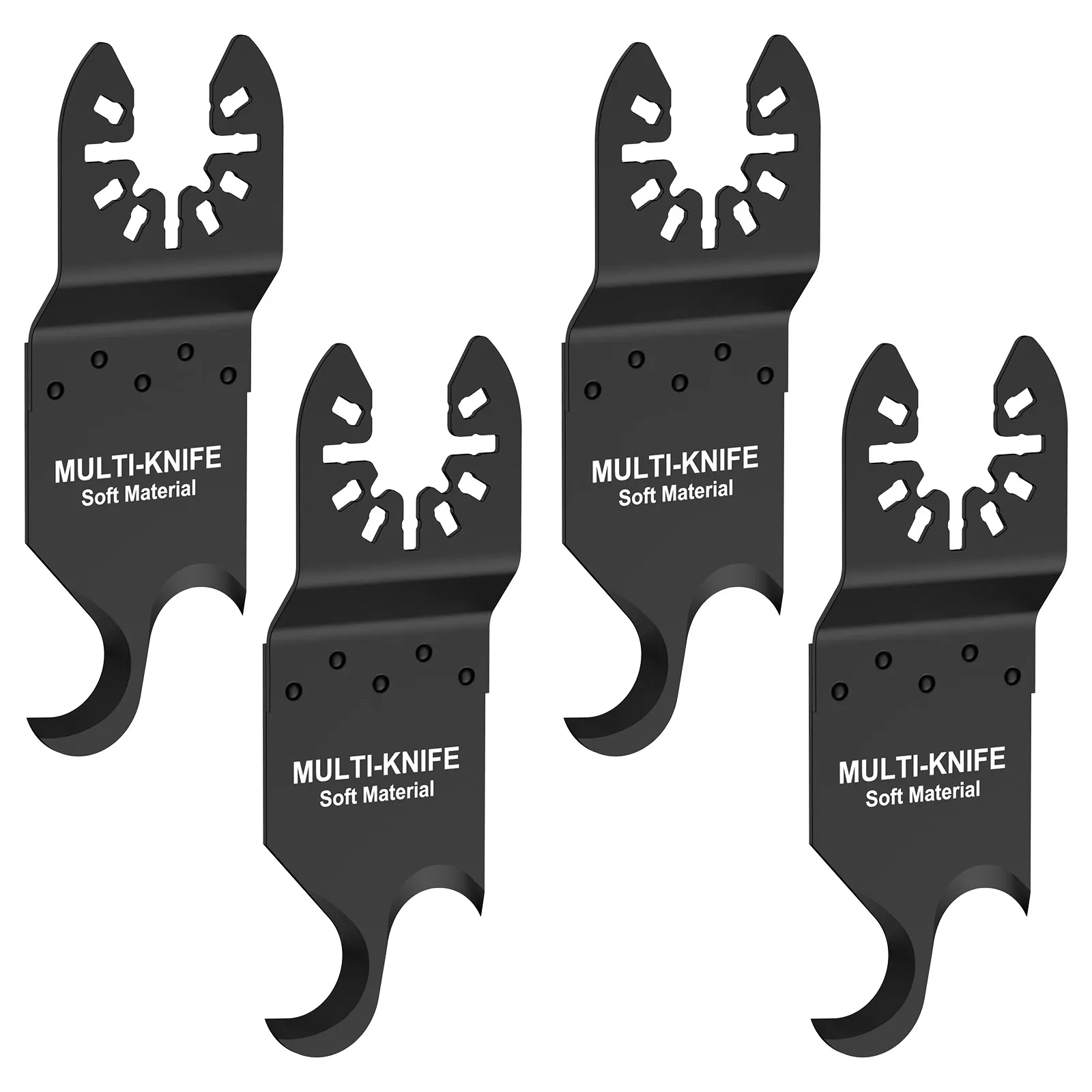 4Pcs Oscillating Saw Blade High Hardness Heat Resistant Multi Functional Double Hook Knife Blade for Blanket Carpet Cardboard