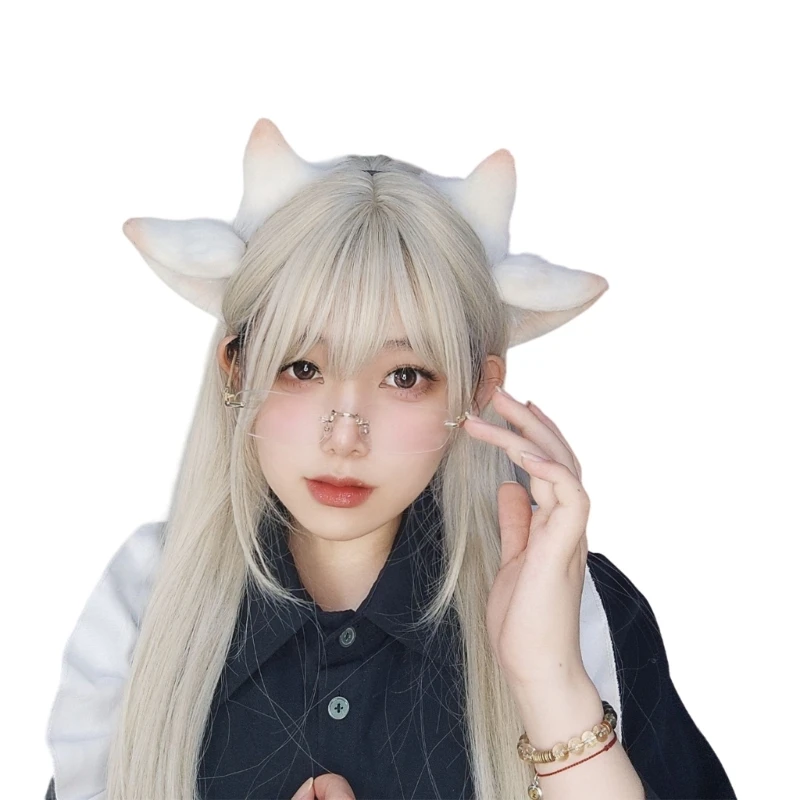 Realistic Sheep Ear Hairhoop for Roleplay Cosplay Costume Headband Halloween Headpieces Japanese Bendable Anime Drop shipping