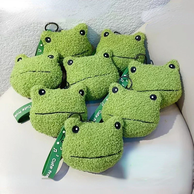 Animal coin purse cartoon plush frog storage bag coin purse cute frog storage pouch children's gifts  unique purse  coin pouch