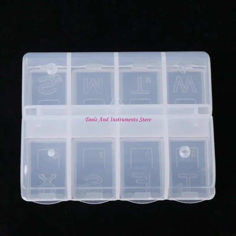 8 Grids Plastic Storage Box for Case Home Jewelry Beads for Pill Boxes C7AC