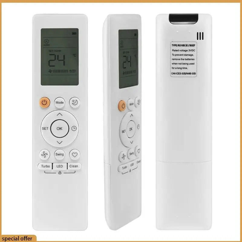 A68Z 4X RG10B Infrared Remote Control For Midea English Air Conditioner RG10B/BGEFU1 AC Remote Control Air Conditioner