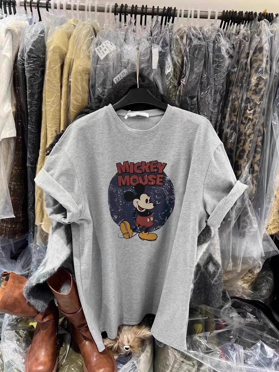 

Mickey Mouse Illustrated Printed Short Sleeve T-Shirt Cotton Casual T-Shirt Women's High Quality Summer Cool T-Shirt