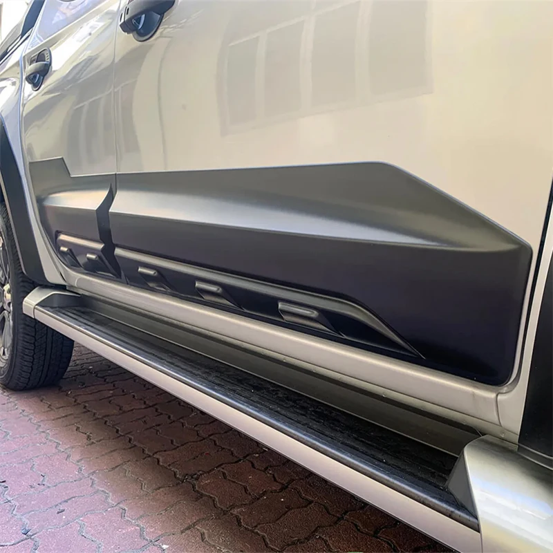 Matte Black Side Door Trims Body Monster Door Cladding for Mitsubishi Triton L200 2019 2020 2021 2023 2024 4X4 Car Accessories
