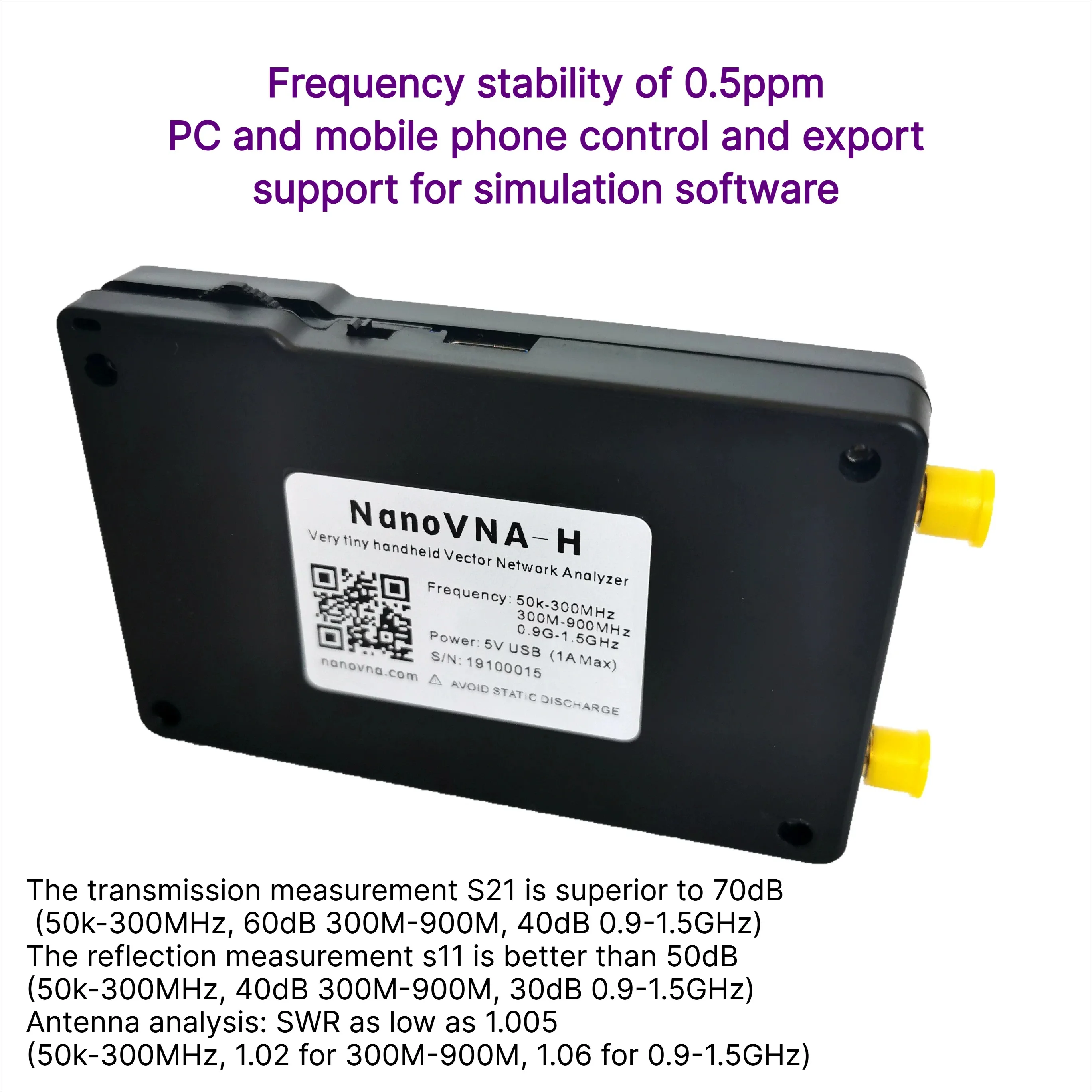 NanoVNA-H 2.8-inch Vector Network Analyzer Antenna Analyzer