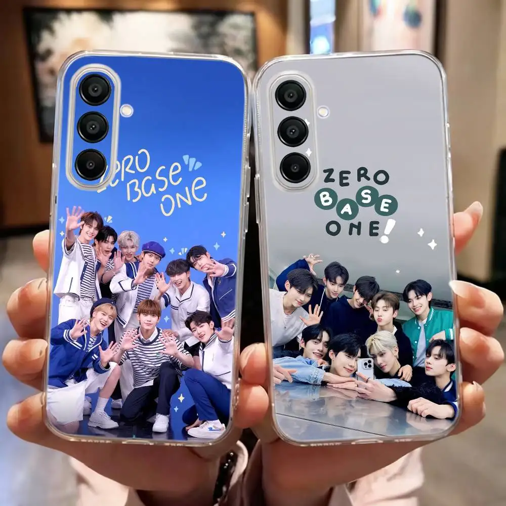 

ZEROBASEONE Korean Band Cool Phone Case For SamsungA10,12,20,21S,30,31,40,50,51,52,70,A71 Transparent Cover