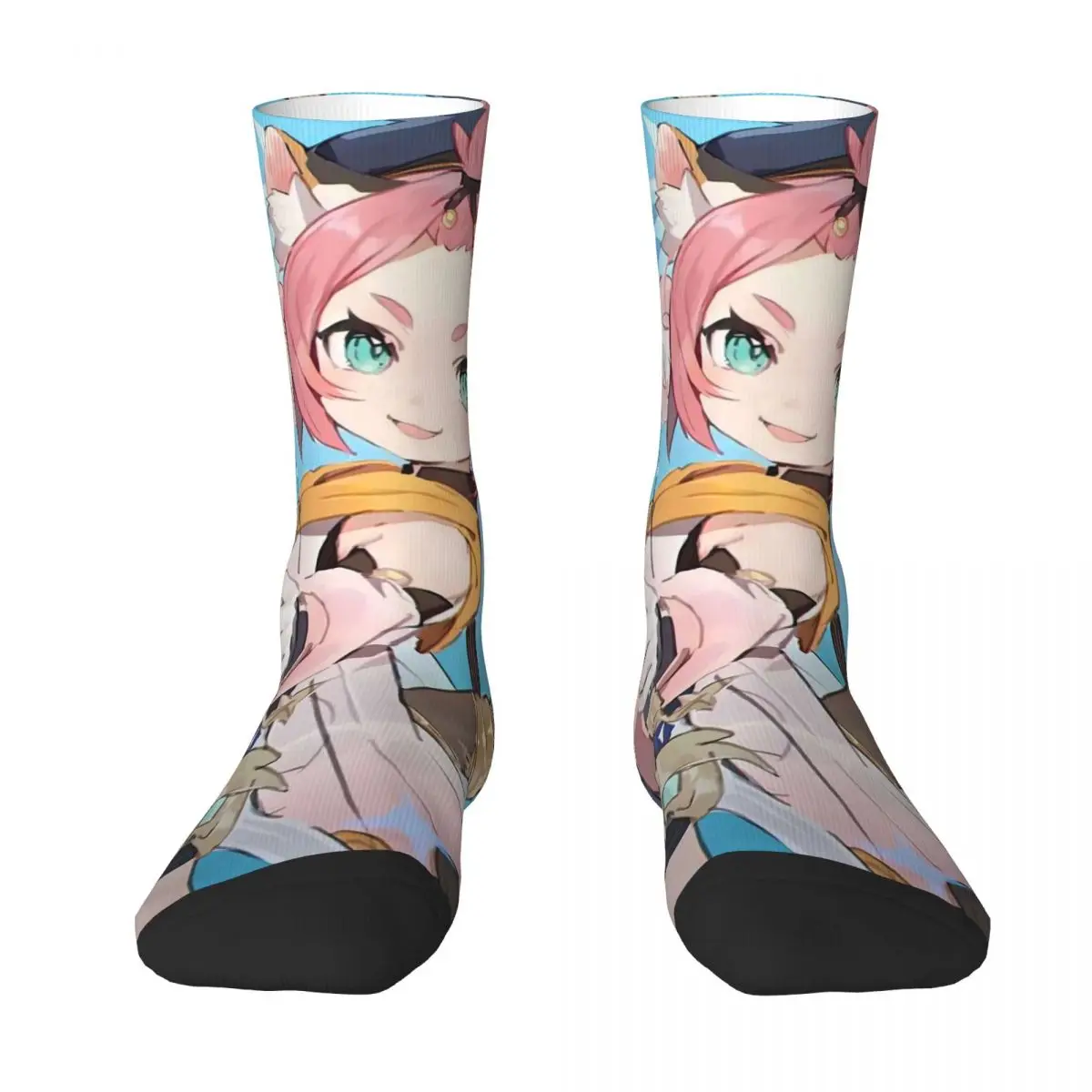 Calcetines de impacto Diona Genshin, medias de invierno bonitas de Anime, calcetines modernos de alta calidad para mujer, calcetines antideslizantes estampados para ciclismo