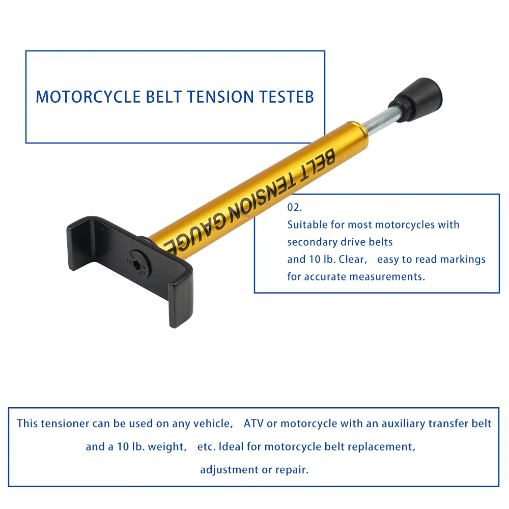 Universal 10 Lb Belt Tension In Gauge Metal Motorcycle Belt Tension Tool For Accurate Motorcycle Setting Belt Tension Gauge - view 5
