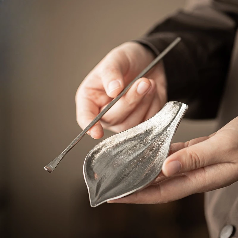 

Набор титановых ложек для чая: ложка-мешалка для чайной церемонии Гунфу, инструменты для домашнего заваривания, аксессуары, прочные, легкие, подарок для любителей чая