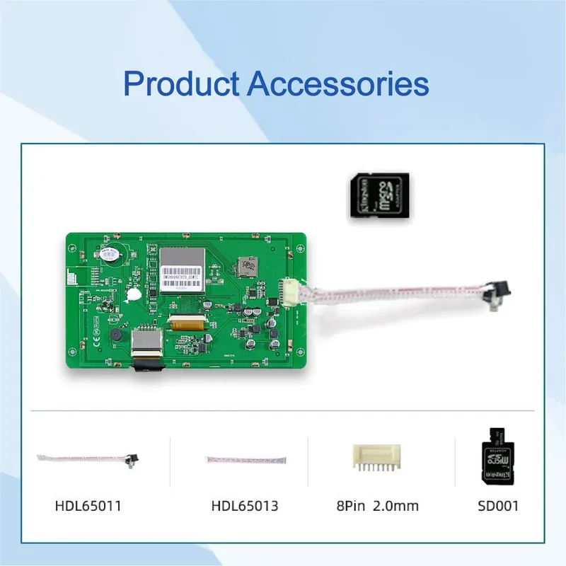 DWIN 7.0 بوصة TFT شاشة الكريستال السائل 800*480 262K اللون HMI شاشة ذكية RS232/TTL مقاوم/لوحة اللمس بالسعة DMG80480T070_05W