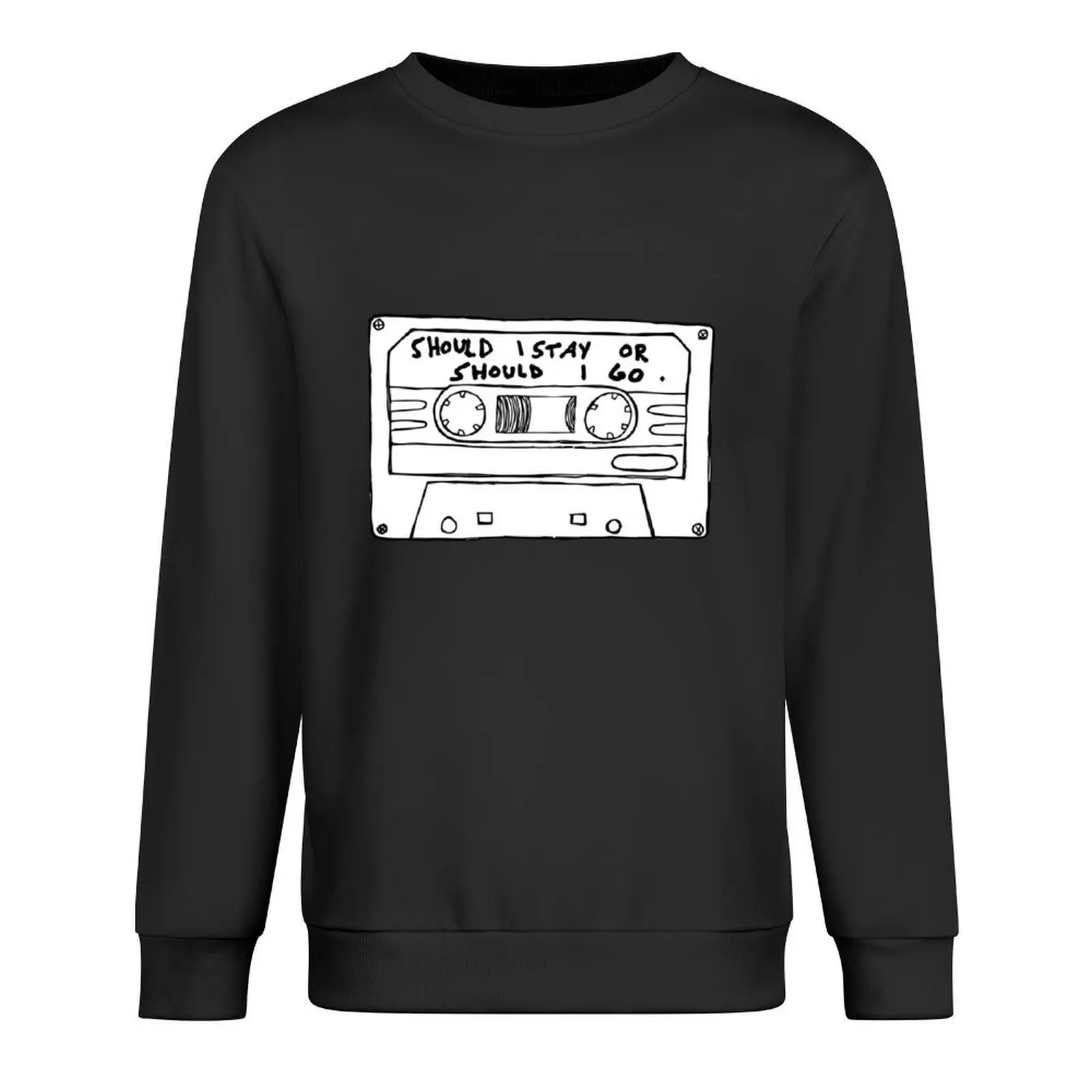 

Should I Stay or Should I Go Cassette Pullover men's coat korean autumn clothes men's autumn clothes hooded sweatshirts