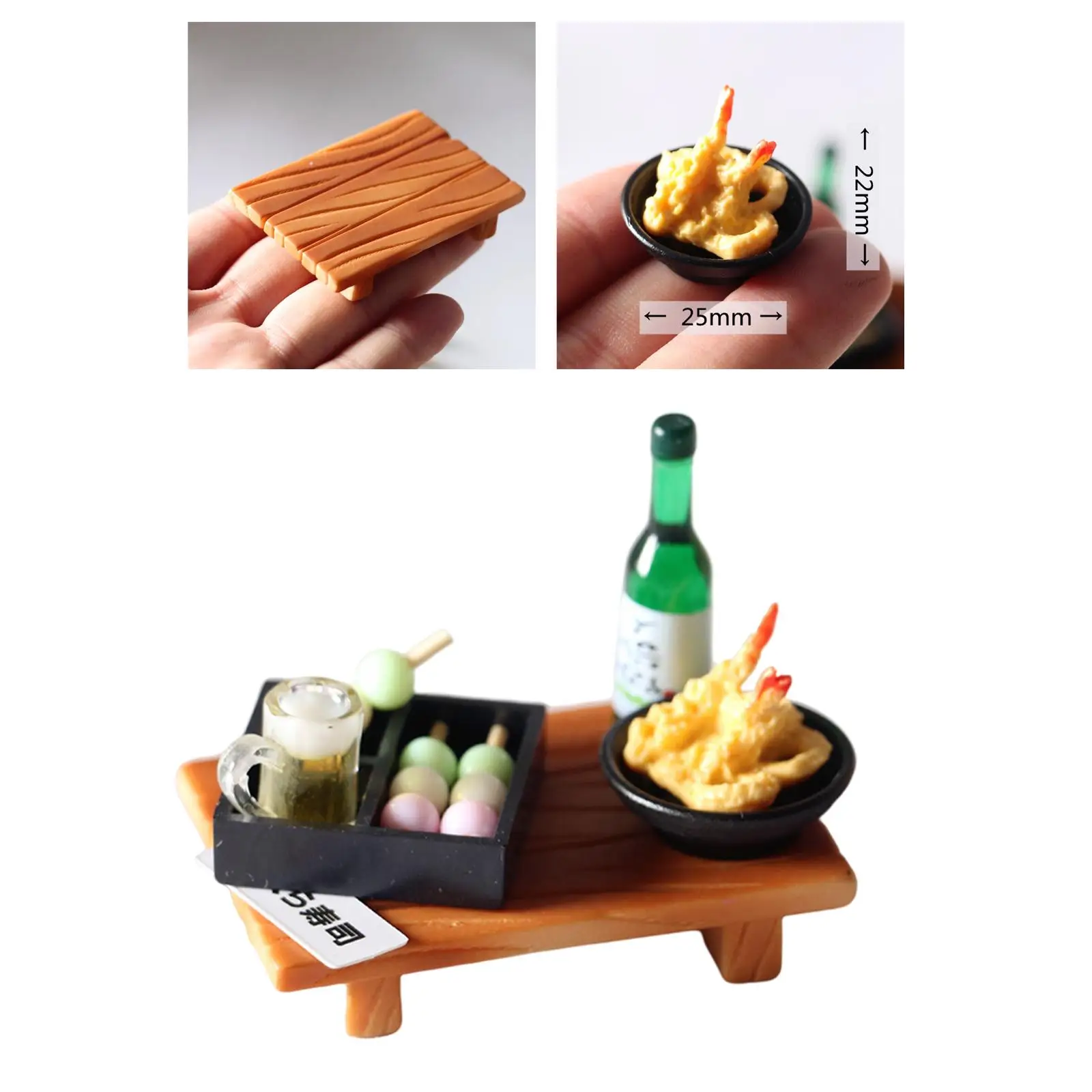 Dollhouse Food Toy Early Educational Toy Dollhouse Miniature Bento for Doll Kitchen Pretend Play Set