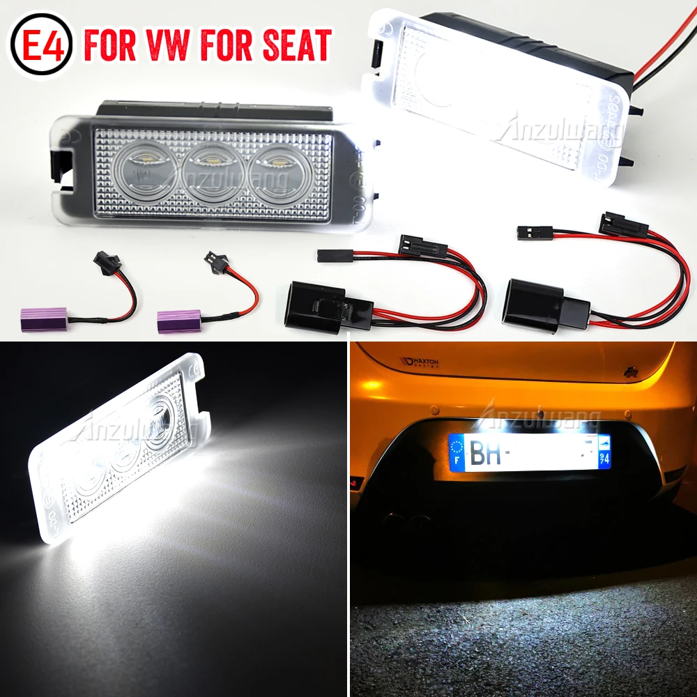 

CANbus Error Free White Led License Plate Lights Lamp For VW Golf IV V MK5 MK6 New Beetle EOS Amarok Golf 6 Golf 7 Passat Polo