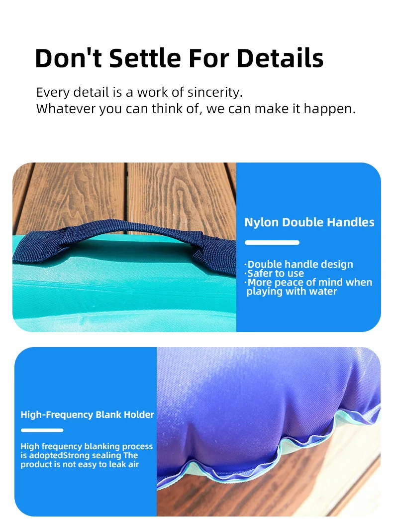 1 Stück dickes aufblasbares Surfbrett zum Schwimmen, tragbares Marine-Surf- und Wasserrutschbrett, geeignet für Strand, Schwimmbad, Urlaub – Detail 7