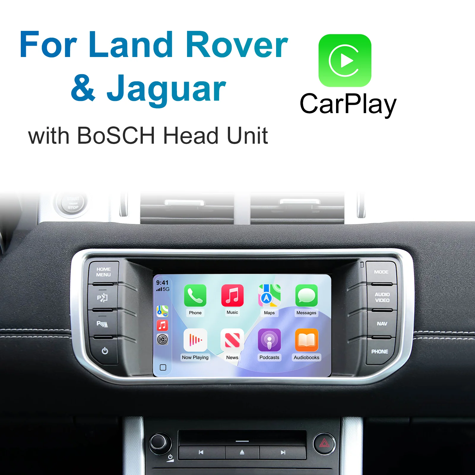 Ezonetronics Wireless CarPlay Android Auto Retrofit Kit for Land Rover Jaguar Range Rover Evoque Discovery4 XE XF Ftype2012-2016