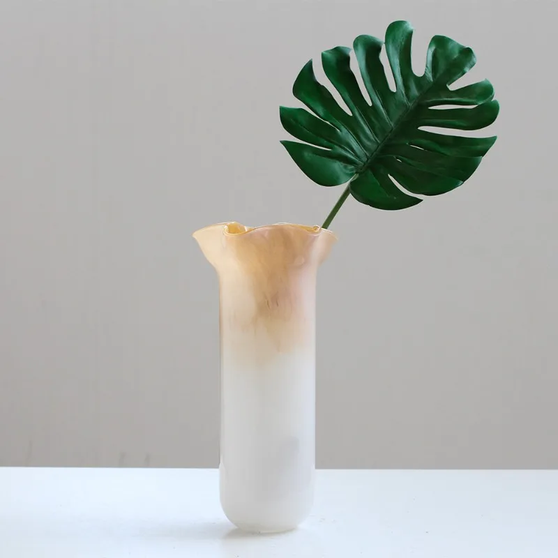 

Creative gradual change handmade wavy mouth vase dining table TV cabinet home soft decoration