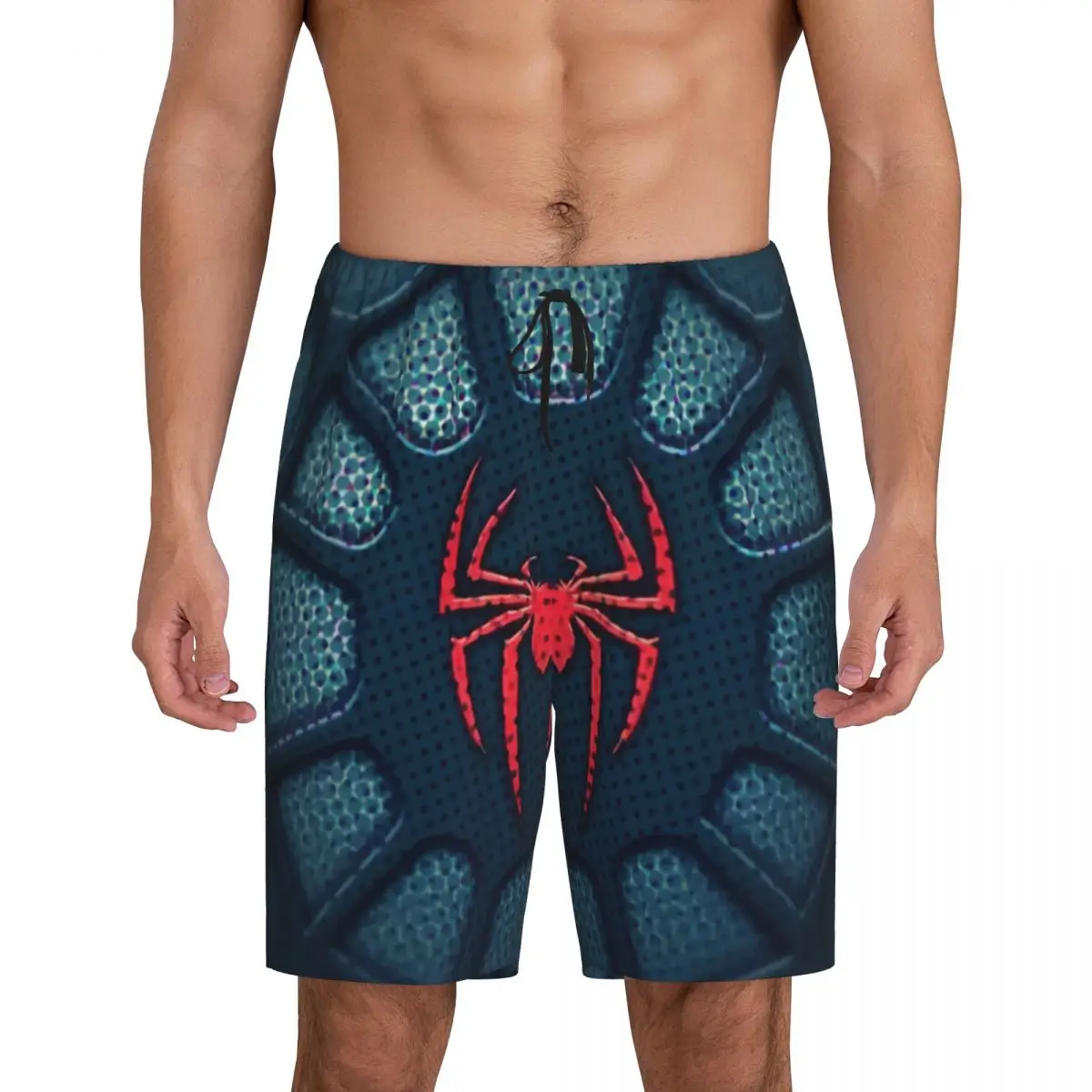 

Custom Print Men Spider Man Web Pajama Shorts Sleep Pjs Sleepwear Bottoms with Pockets