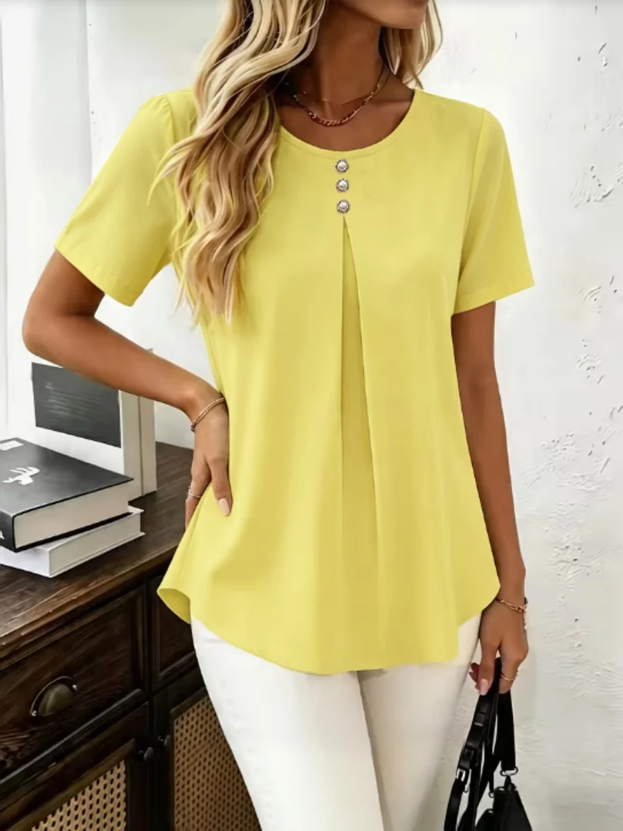 Elegante Damenbluse im lässigen Stil – Perfekt für den Wochenendurlaub – Detail 1